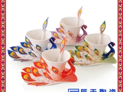 泡咖啡陶瓷咖啡具 景德镇陶瓷咖啡具套装 彩绘陶瓷咖啡具图3
