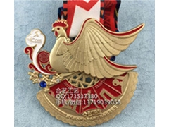 生产销售鸡年运动会奖牌、电镀金银铜奖章、2017年马拉松奖牌图1