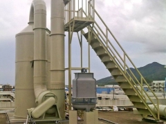 有机废气处理除臭设备PP喷淋塔 废气喷淋塔图1