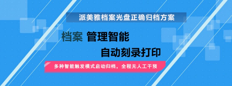 派美雅档案光盘正确归档方案功能