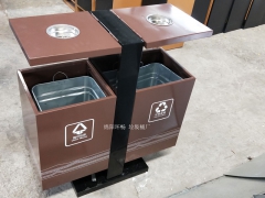 供应葫芦岛市垃圾箱 分类垃圾箱果皮箱钢板垃圾桶图2