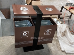 供应葫芦岛市垃圾箱 分类垃圾箱果皮箱钢板垃圾桶图3
