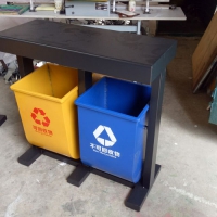 供应茂名市地铁车站垃圾箱 钢制开放式垃圾箱果皮箱