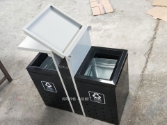 重庆巫溪县户外垃圾桶 钢板垃圾箱图3