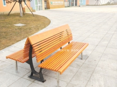 重庆双排靠背座椅 塑木休息椅 广场椅图3