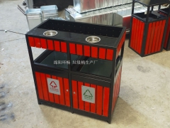 青城山景区垃圾箱 园林垃圾箱 大号木艺垃圾桶图3